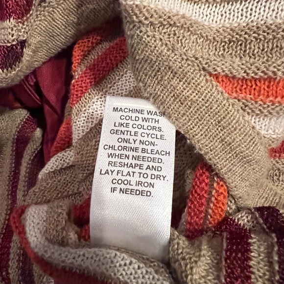 Women’s Cato Long Sleeve Vertically Striped Sweater Dress w/Full Cami Under, SM - Picture 6 of 7